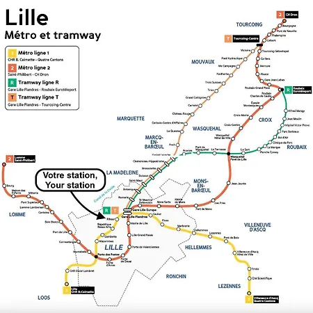 Vieux - Superbe 2ch 5pers Lägenhet Lille